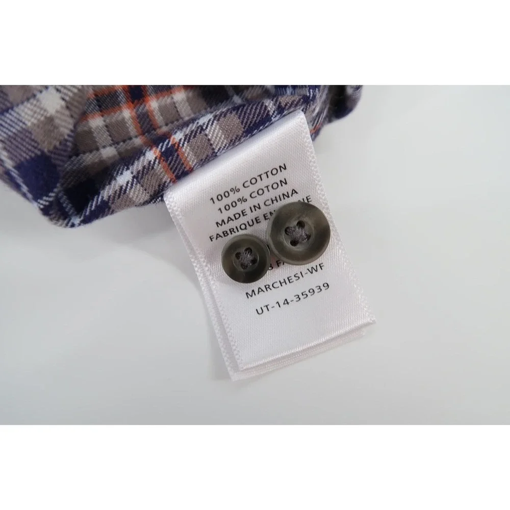 UNTUCKit Shirt‎ Mens XXXL Button Up Wrinkle Free Marchesi Plaid Flannel Size 3XL